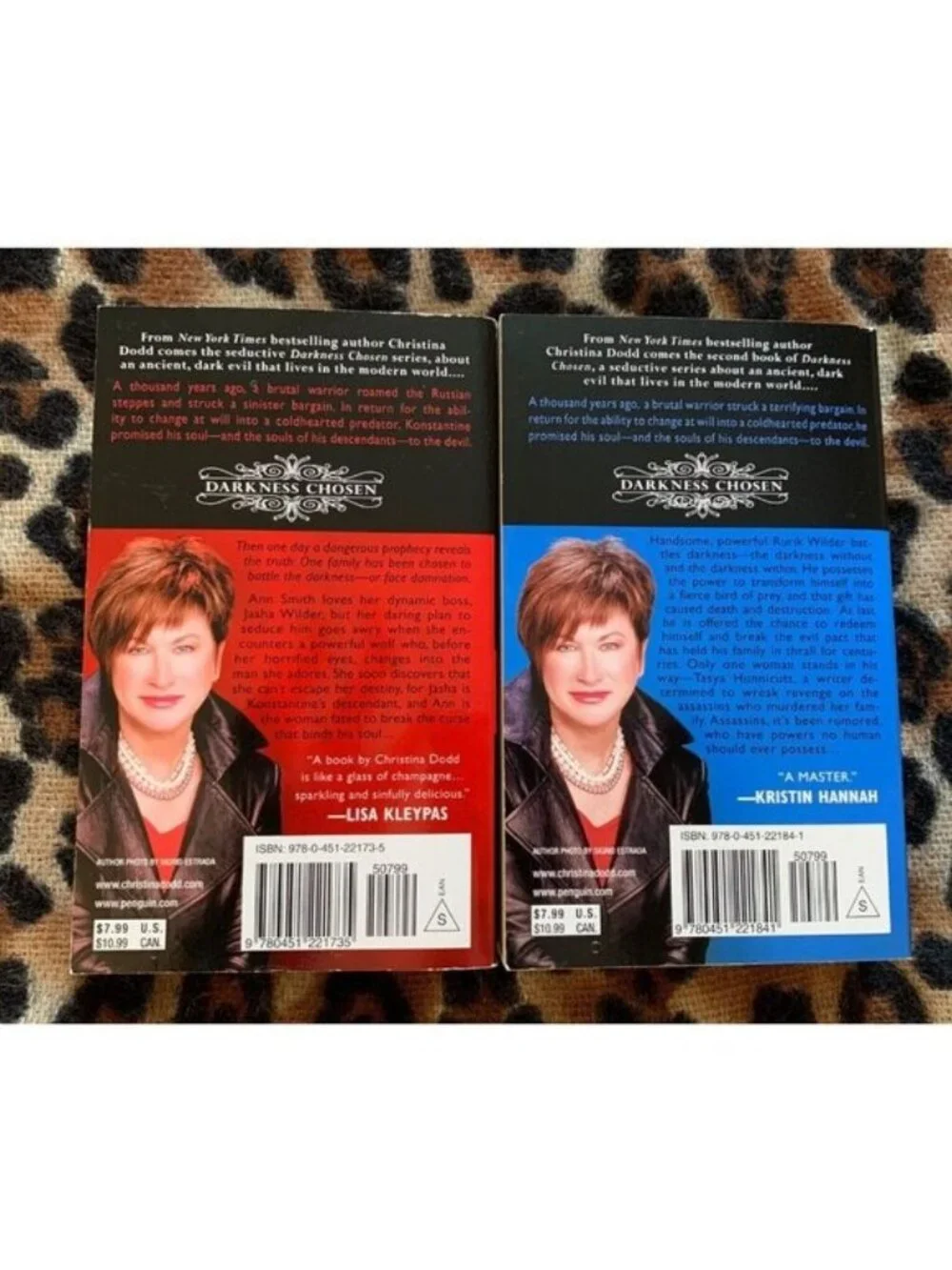 DARKNESS CHOSEN 2 BOOK LOT ~ CHRISTINA DODD Scent of Darkness Touch of Darkness